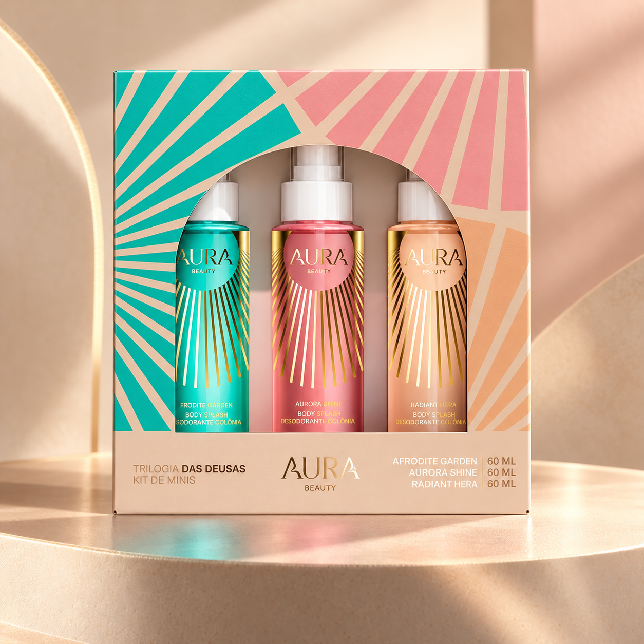 Kit Trilogia das Deusas com Afrodite Garden, Aurora Shine e Radiant Hera